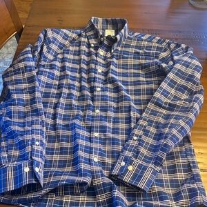 Brooks Brothers Blue and White Checkered Button Down Shirt